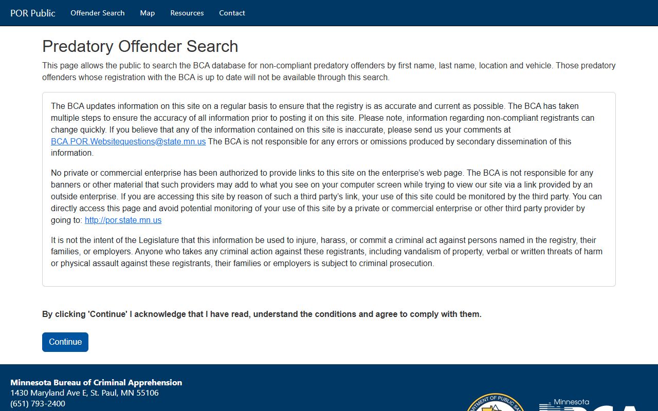 Pine County court dockets BCA non-compliant predatory offender source