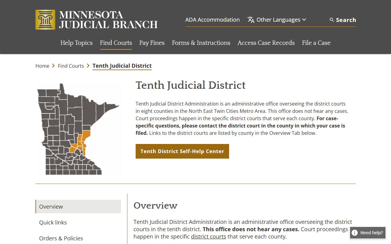 Pine County District Court Tenth Judicial District source