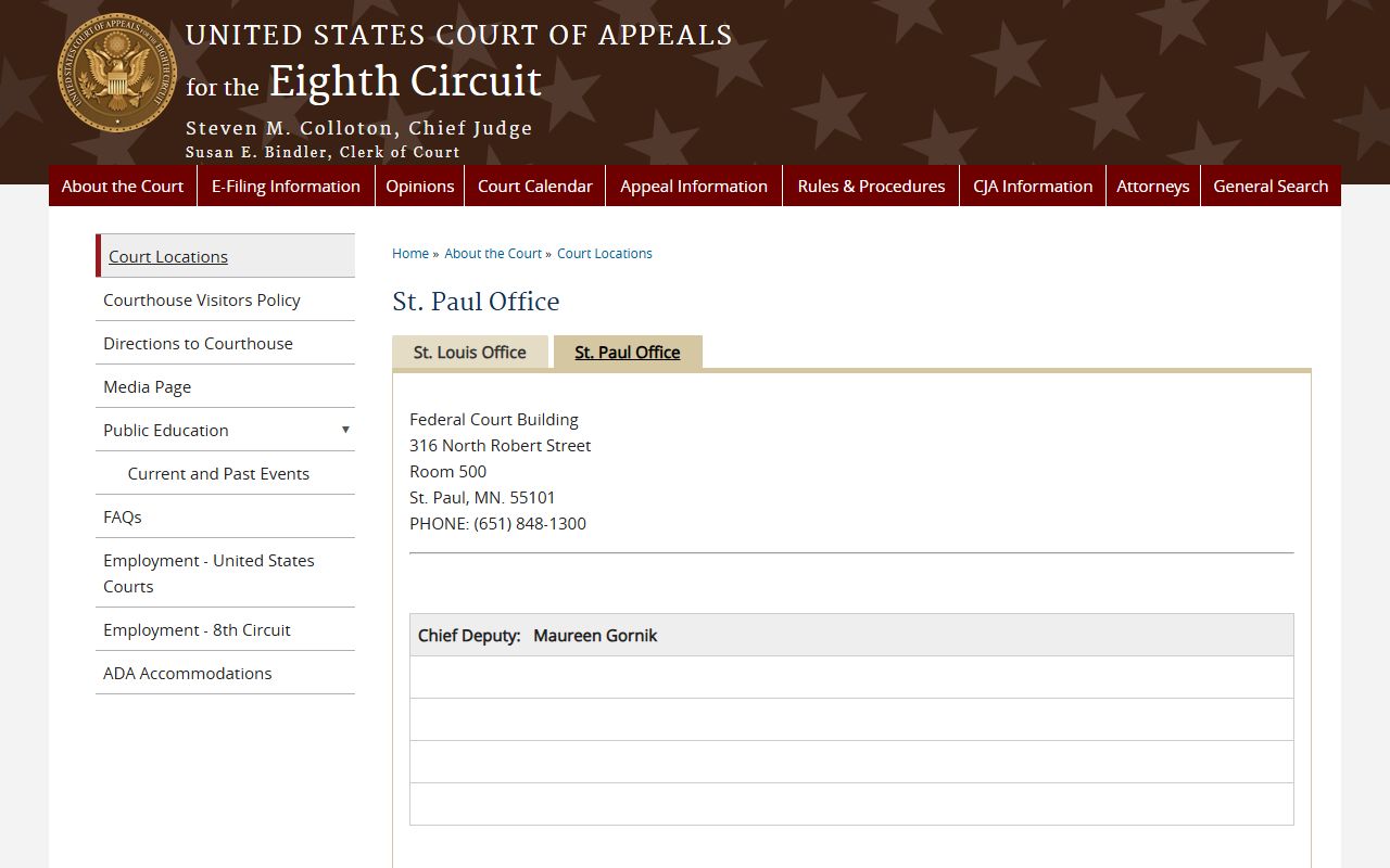 Pine County probate records federal appeals office boundary